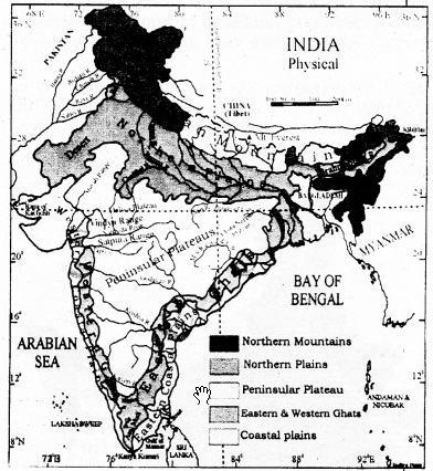 name the physical divisions of india
